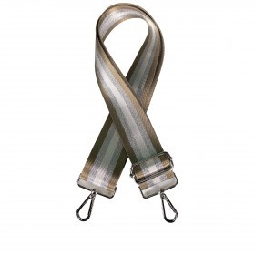Schulterriemen Stripe Metallic Silberkarabiner Taupe
