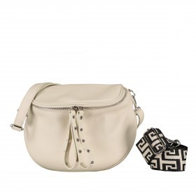 Gürteltasche Silberbeschlag Beige