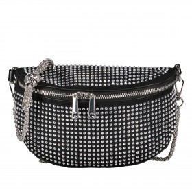 Gürteltasche / Umhängetasche mit Strass Schwarz