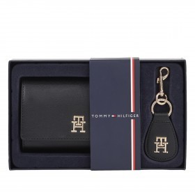 Geldbörse Medium Wallet with Key Fob zweiteiliges Geschenkset SCHWARZ/Black