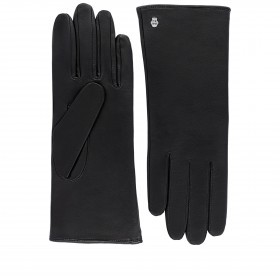 Handschuhe Hamburg Damen Leder Wollfutter Größe 6,5 Black