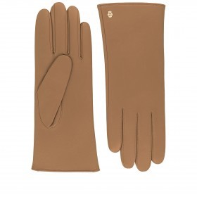 Handschuhe Hamburg Damen Leder Wollfutter Größe 8 Camel