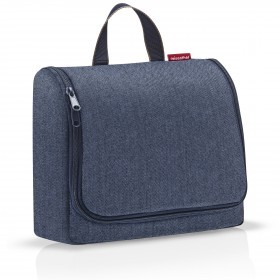 Kulturbeutel Toiletbag XL zum Aufhängen Heringbone Dark Blue