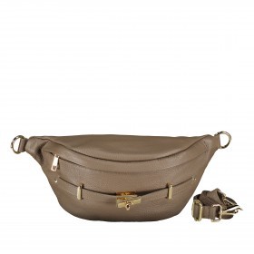 Gürteltasche Goldbeschlag Taupe