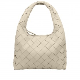 Beuteltasche Weave Jade Silky Leather Off White