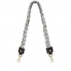 Schulterriemen Braided Glitter Strap mit Wendefunktion Black