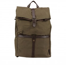 Rucksack City Canvas Frederik CC-12563 mit Laptopfach 13 Zoll Olive Brown