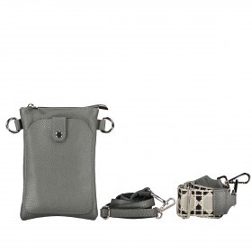 Umhängetasche / Handytasche mit austauschbaren Riemen Dunkelgrau