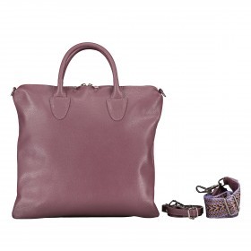 Handtasche mit zwei Schulterriemen Pflaume