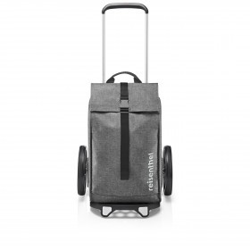 Einkaufsroller Citycruiser Set aus Rack und Rolltop-Tasche Twist Silver