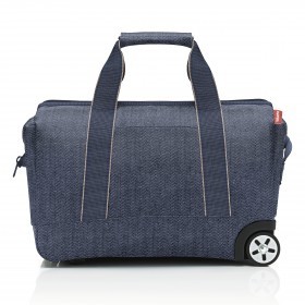 Rollenreisetasche Allrounder Trolley Herringbone Dark Blue