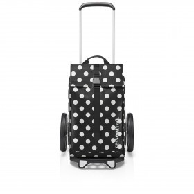 Einkaufsroller Citycruiser Set aus Rack und Rolltop-Tasche Dots White