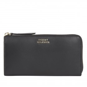 Geldbörse Leather Large Wallet Zip Around Black