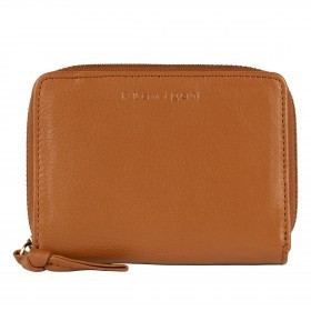 Geldbörse Finja Double Flap Wallet mit RFID-Schutz Cognac