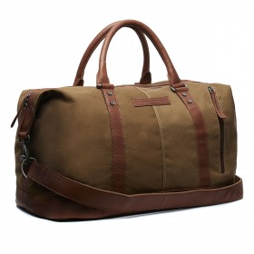 Reisetasche Washed Canvas & Wax Pull Up Miara Olive Green
