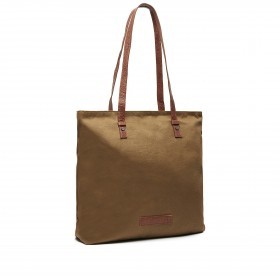 Shopper Washed Canvas & Wax Pull Up Alicia Olive Green