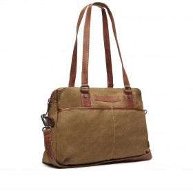 Shopper Washed Canvas & Wax Pull Up Maleny Olive Green