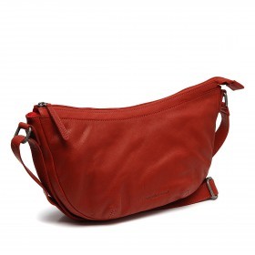 Beuteltasche Washed Waxed Pull Up Clarita Red