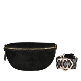 Gürteltasche / Umhängetasche Velours Schwarz