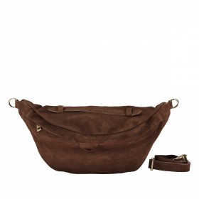 Gürteltasche / Umhängetasche Velours Dunkelbraun