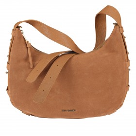 Beuteltasche Lifetime Sister Suede M Cognac