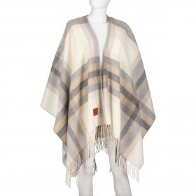 Poncho Größe One Size Beige Multicolor