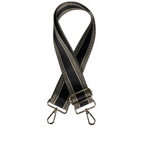 Schulterriemen Two Tone mit Goldfittings Schwarz