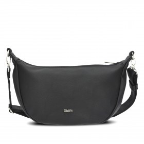 Beuteltasche Mademoiselle Halfmoon Bag M70 Nubuk Black