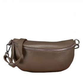 Gürteltasche mit Silberfittings Taupe
