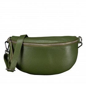 Gürteltasche mit Silberfittings Oliv