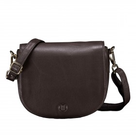 Satteltasche Nappa mit Goldfittings Dunkelbraun