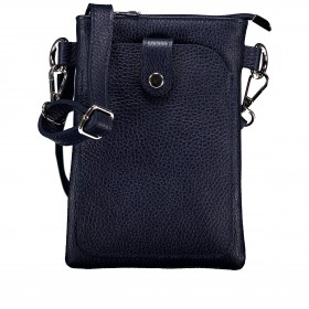 Umhängetasche / Handytasche mit Silberfittings Dunkelblau