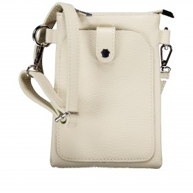 Umhängetasche / Handytasche mit Silberfittings Beige