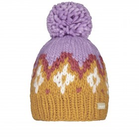 Mütze Curley mit Bommel Yellow