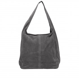 Beuteltasche Velours Grau