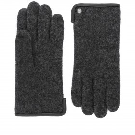 Handschuhe Herren Strick Leder-Paspel Größe 9,5 Anthracite