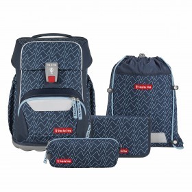 Schulranzen Basis Set 4-teilig Blue Lines