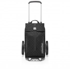 Einkaufsroller Citycruiser Set aus Rack und Rolltop-Tasche Glossy Dots Black Frame
