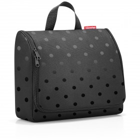 Kulturbeutel Toiletbag XL zum Aufhängen Glossy Dots Black