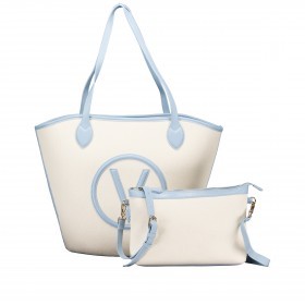 Shopper Covent L mit herausnehmbarer Tasche Naturale Azzuro