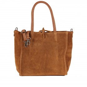 Handtasche Velours Hellbraun