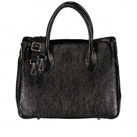 Handtasche Metallic Schwarz