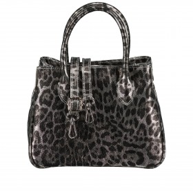Handtasche Leoprint Grau