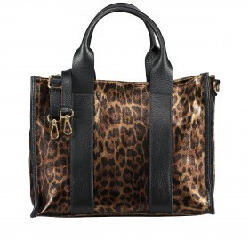 Handtasche Leoprint Braun