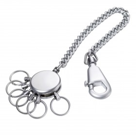 Schlüsselanhänger Patent Chain mit Kette Silber