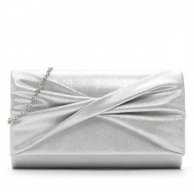 Umhängetasche / Clutch Amalia Ribbon Silver