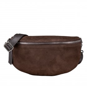 Gürteltasche / Umhängetasche Velours Dunkelbraun