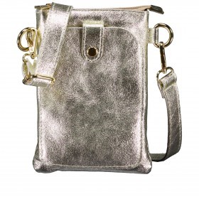 Umhängetasche / Handytasche Laminato mit Goldfittings Gold