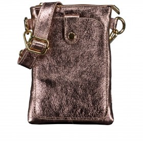 Umhängetasche / Handytasche Laminato mit Goldfittings Bronze