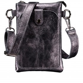 Umhängetasche / Handytasche Laminato mit Silberfittings Anthra